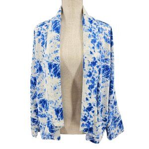 IC By Connie K Cracked Glass Knit Cardigan Women's XL Artsy Art To Wear Boho